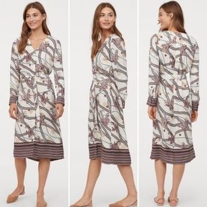 Paisley Maroon Shirt Dress H&M